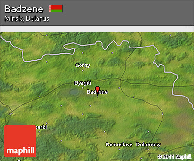Satellite 3D Map of Badzene