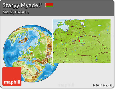 Physical Location Map of Staryy Myadel'
