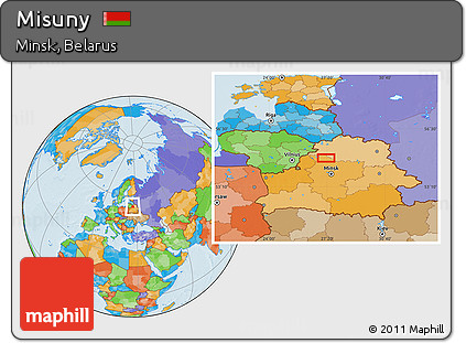 Political Location Map of Misuny