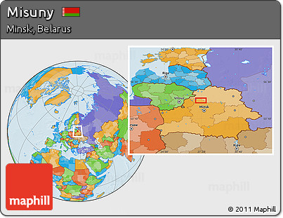 Political Location Map of Misuny