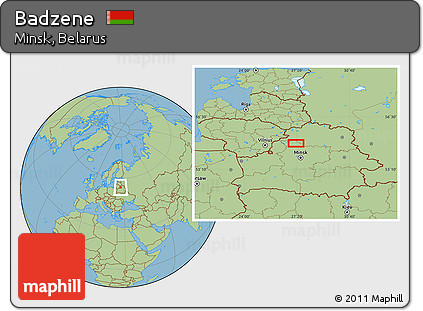 Savanna Style Location Map of Badzene