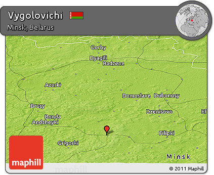Physical Panoramic Map of Vygolovichi