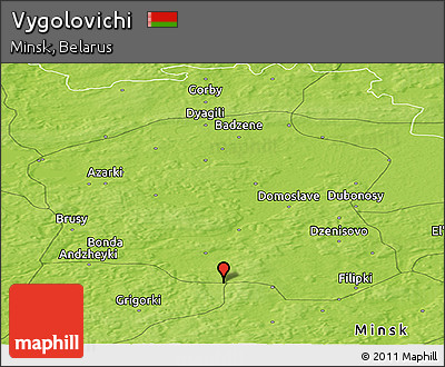 Physical Panoramic Map of Vygolovichi