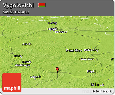 Physical Panoramic Map of Vygolovichi