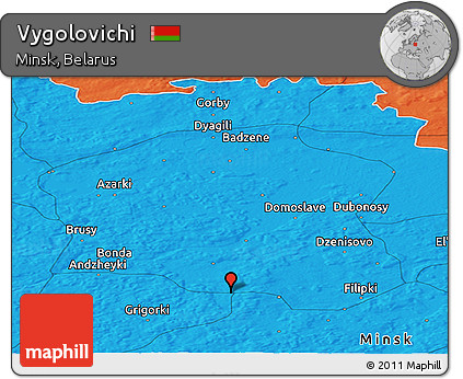 Political Panoramic Map of Vygolovichi