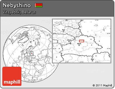Blank Location Map of Nebyshino