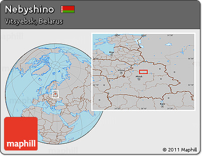 Gray Location Map of Nebyshino