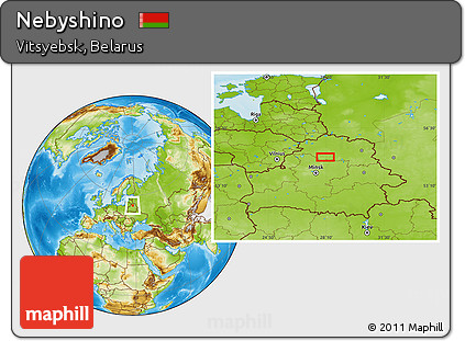 Physical Location Map of Nebyshino