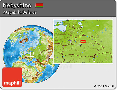 Physical Location Map of Nebyshino