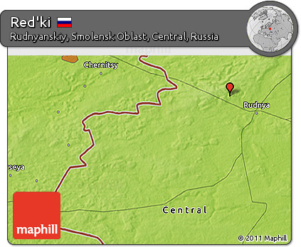 Physical 3D Map of Red'ki