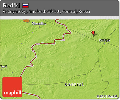 Physical 3D Map of Red'ki