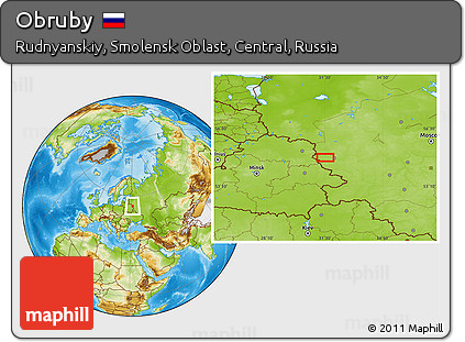 Physical Location Map of Obruby