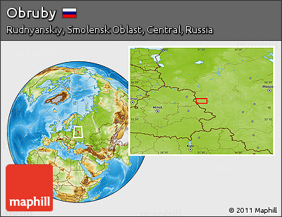 Physical Location Map of Obruby