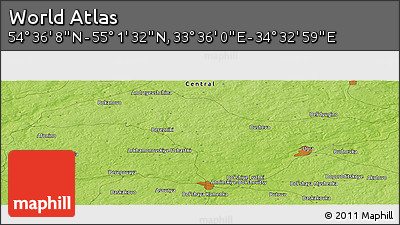Physical Panoramic Map of the Area around 54° 48' 50" N, 34° 4' 30" E