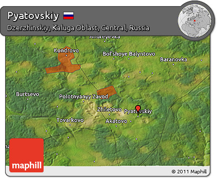 Satellite 3D Map of Pyatovskiy