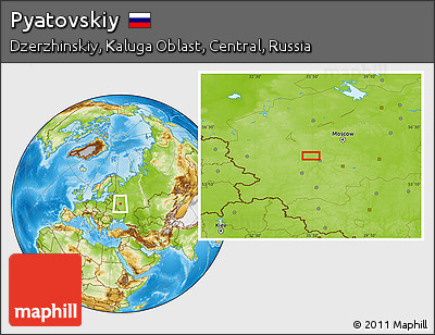 Physical Location Map of Pyatovskiy
