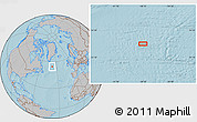 Gray Location Map of the area around 54° 48' 50" N, 38° 10' 29" W, hill shading