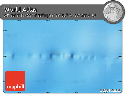 Physical Map of the Area around 54° 48' 50" N, 38° 10' 29" W