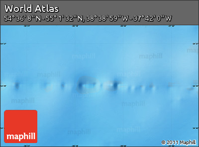 Physical Map of the Area around 54° 48' 50" N, 38° 10' 29" W