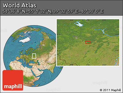 Satellite Location Map of the Area around 54° 48' 50" N, 40° 1' 29" E