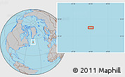 Gray Location Map of the area around 54° 48' 50" N, 44° 7' 30" W