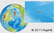Physical Location Map of the area around 54° 48' 50" N, 46° 40' 29" W