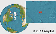 Satellite Location Map of the area around 54° 48' 50" N, 46° 40' 29" W
