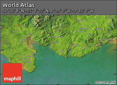 Satellite Map of the Area around 54° 48' 50" N, 4° 10' 30" W