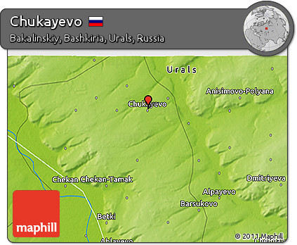 Physical 3D Map of Chukayevo