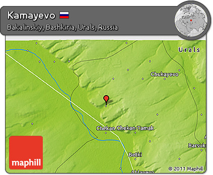 Physical 3D Map of Kamayevo