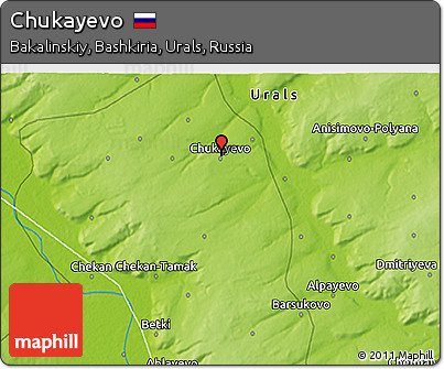 Physical 3D Map of Chukayevo