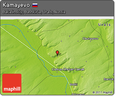 Physical 3D Map of Kamayevo