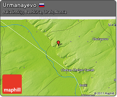 Physical 3D Map of Urmanayevo