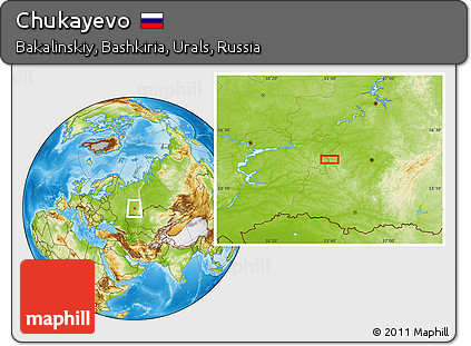 Physical Location Map of Chukayevo