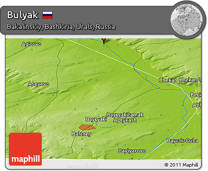 Physical Panoramic Map of Bulyak