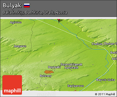 Physical Panoramic Map of Bulyak