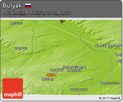 Physical Panoramic Map of Bulyak