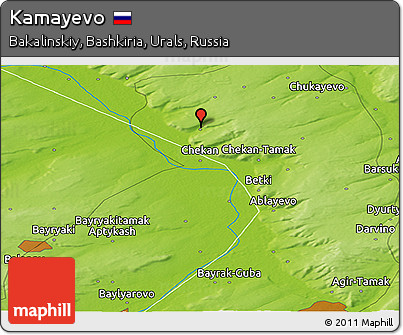 Physical Panoramic Map of Kamayevo