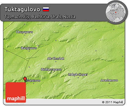 Physical 3D Map of Tuktagulovo