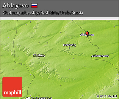 Physical 3D Map of Ablayevo