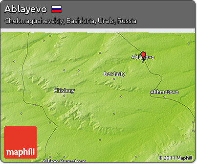 Physical 3D Map of Ablayevo