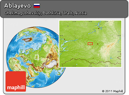 Physical Location Map of Ablayevo