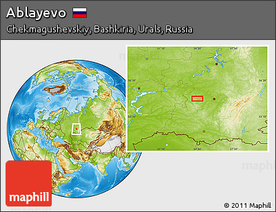 Physical Location Map of Ablayevo