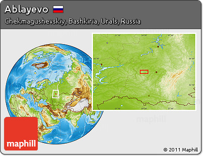 Physical Location Map of Ablayevo