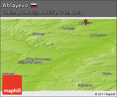 Physical Panoramic Map of Ablayevo