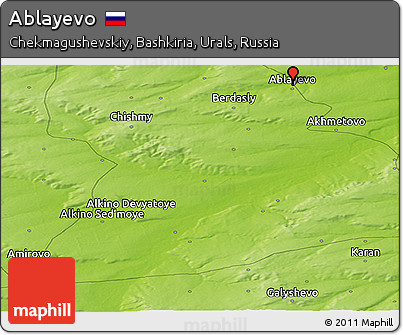Physical Panoramic Map of Ablayevo