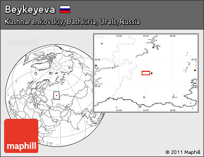 Blank Location Map of Beykeyeva