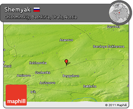 Physical Panoramic Map of Shemyak