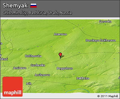 Physical Panoramic Map of Shemyak