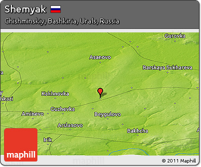 Physical Panoramic Map of Shemyak